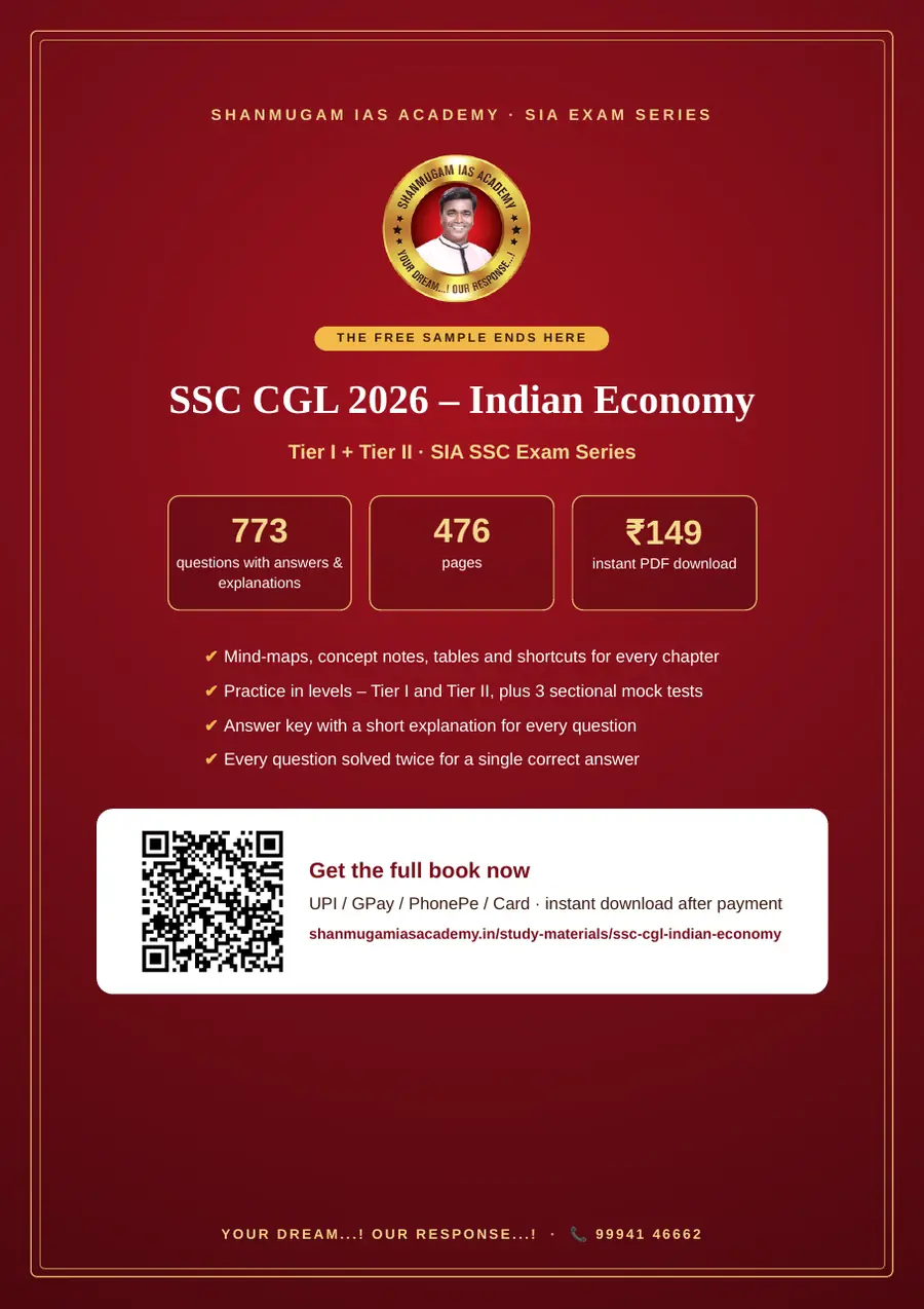 SSC CGL 2026 – Indian Economy (Tier I + Tier II) – sample page 13