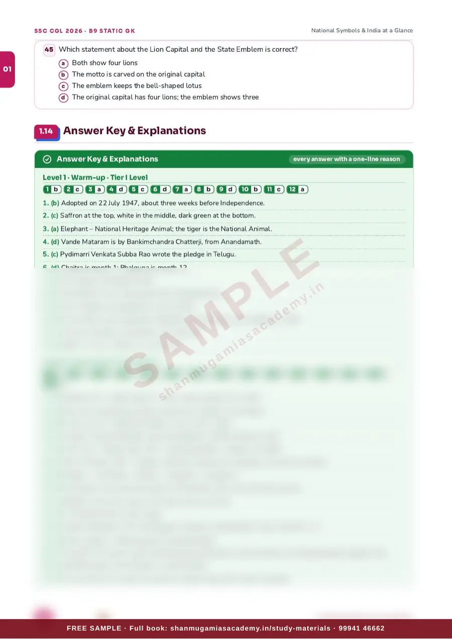 SSC CGL 2026 – Static GK (Tier I + Tier II) – sample page 12