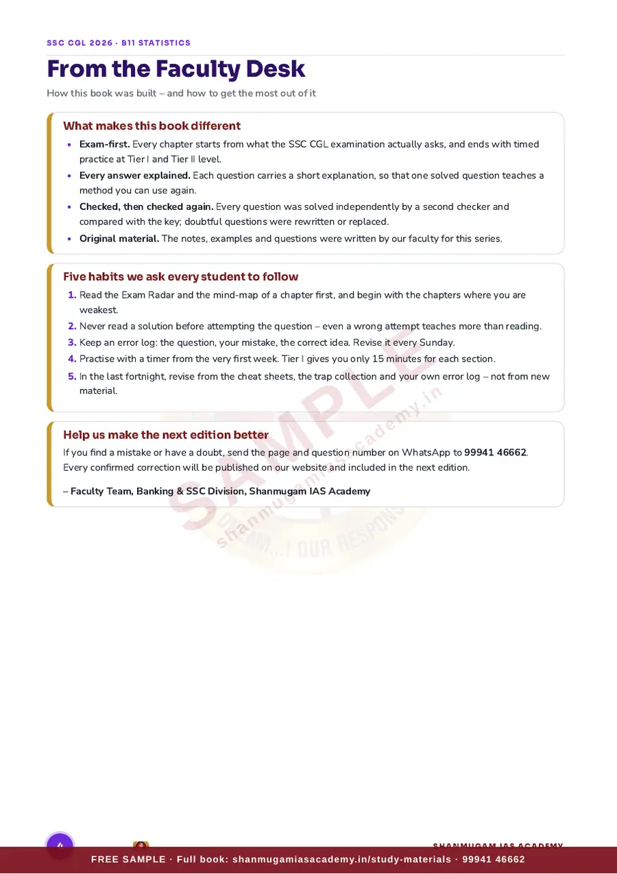 SSC CGL 2026 – Statistics (Tier II Paper II) – sample page 3