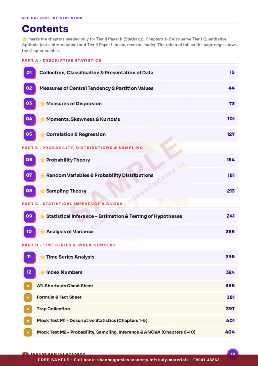 SSC CGL 2026 – Statistics (Tier II Paper II) – sample page 6