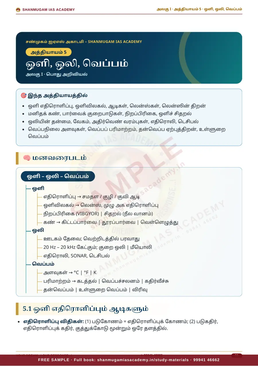 TNPSC பொது அறிவு அலகு I — பொது அறிவியல் (General Science) – முழுமையான பாடநூல் – sample page 9