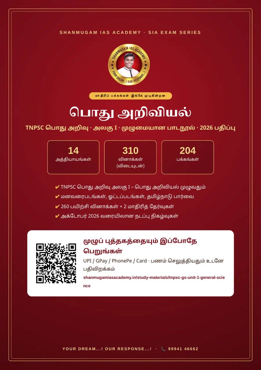 TNPSC பொது அறிவு அலகு I — பொது அறிவியல் (General Science) – முழுமையான பாடநூல் – sample page 20