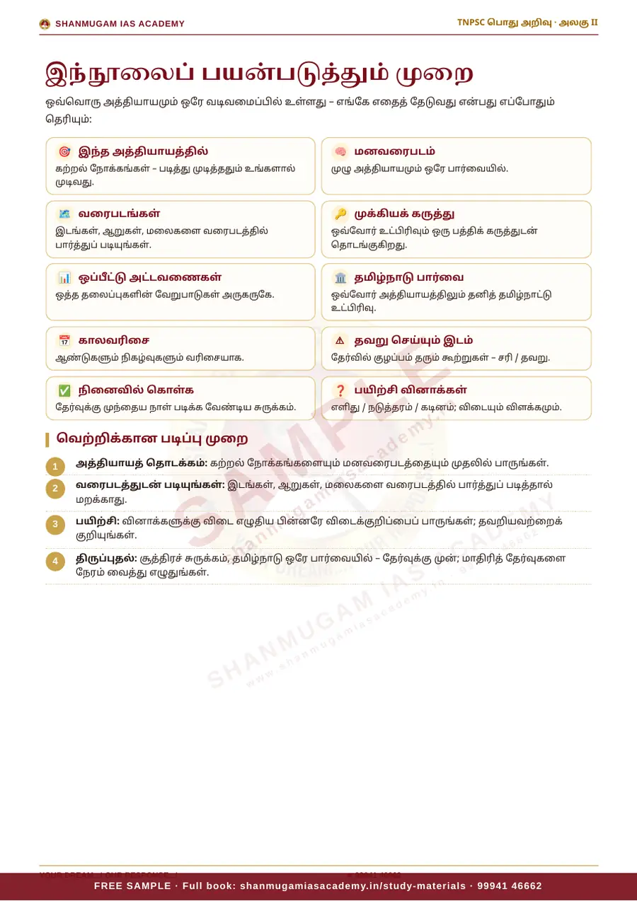 TNPSC பொது அறிவு அலகு II — இந்தியாவின் புவியியல் (Geography of India) – முழுமையான பாடநூல் – sample page 3
