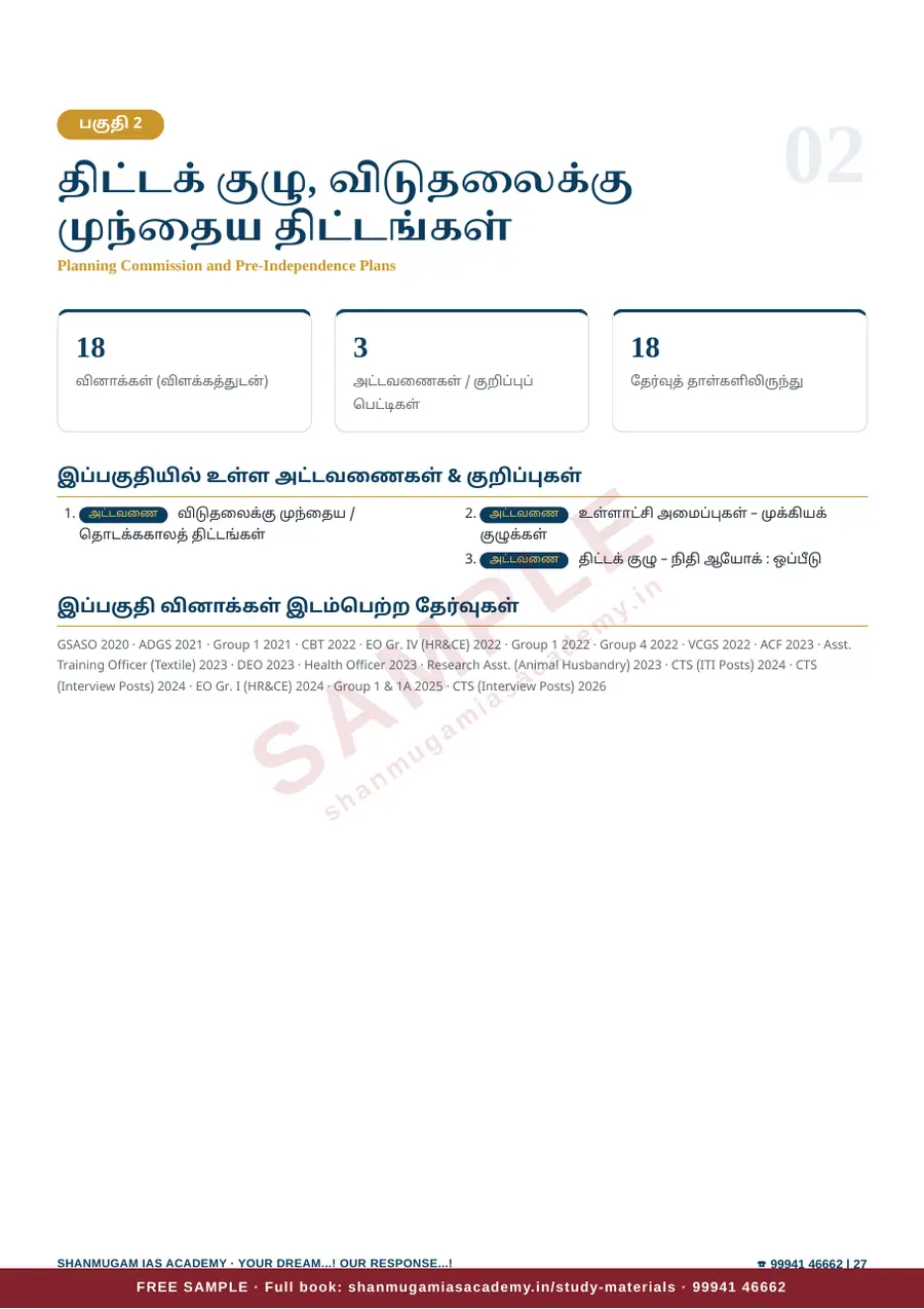 இந்தியப் பொருளாதாரம் — முந்தைய ஆண்டு வினா – விடை – விளக்கம் (2020 – 2026) – sample page 12