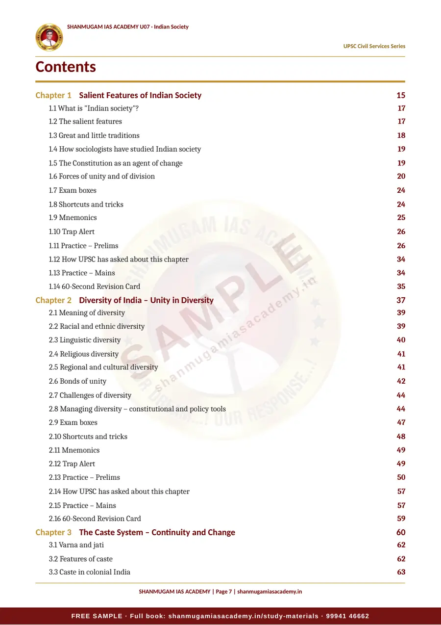 U07 · Indian Society – UPSC Civil Services (Prelims & Mains) – sample page 7