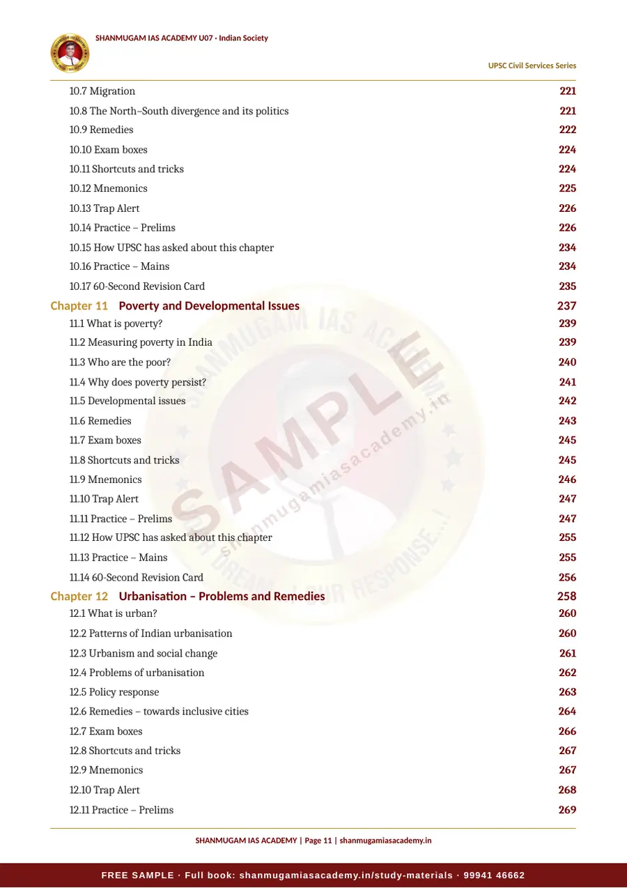U07 · Indian Society – UPSC Civil Services (Prelims & Mains) – sample page 11