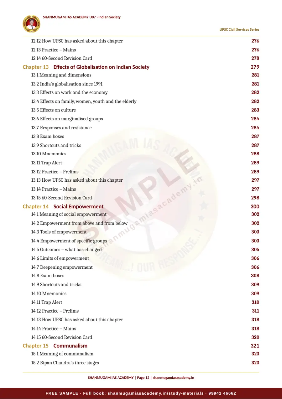 U07 · Indian Society – UPSC Civil Services (Prelims & Mains) – sample page 12