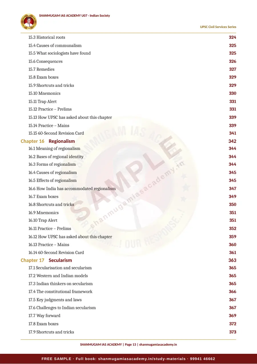 U07 · Indian Society – UPSC Civil Services (Prelims & Mains) – sample page 13