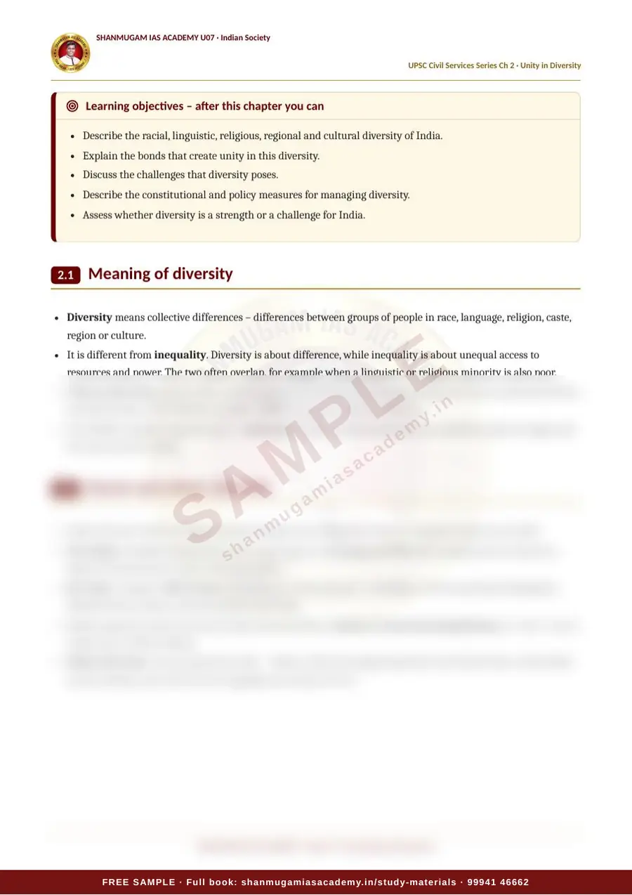 U07 · Indian Society – UPSC Civil Services (Prelims & Mains) – sample page 22