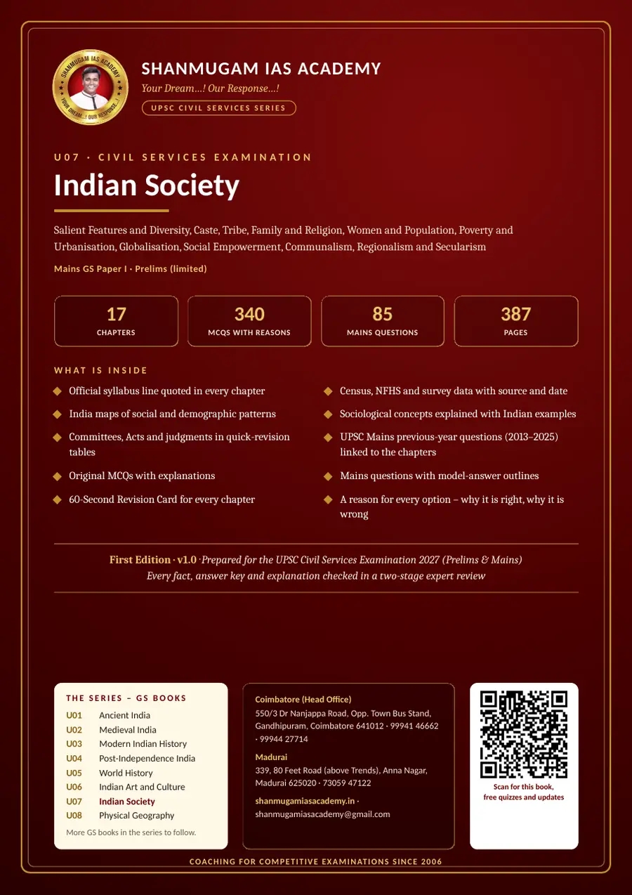 U07 · Indian Society – UPSC Civil Services (Prelims & Mains) – sample page 23