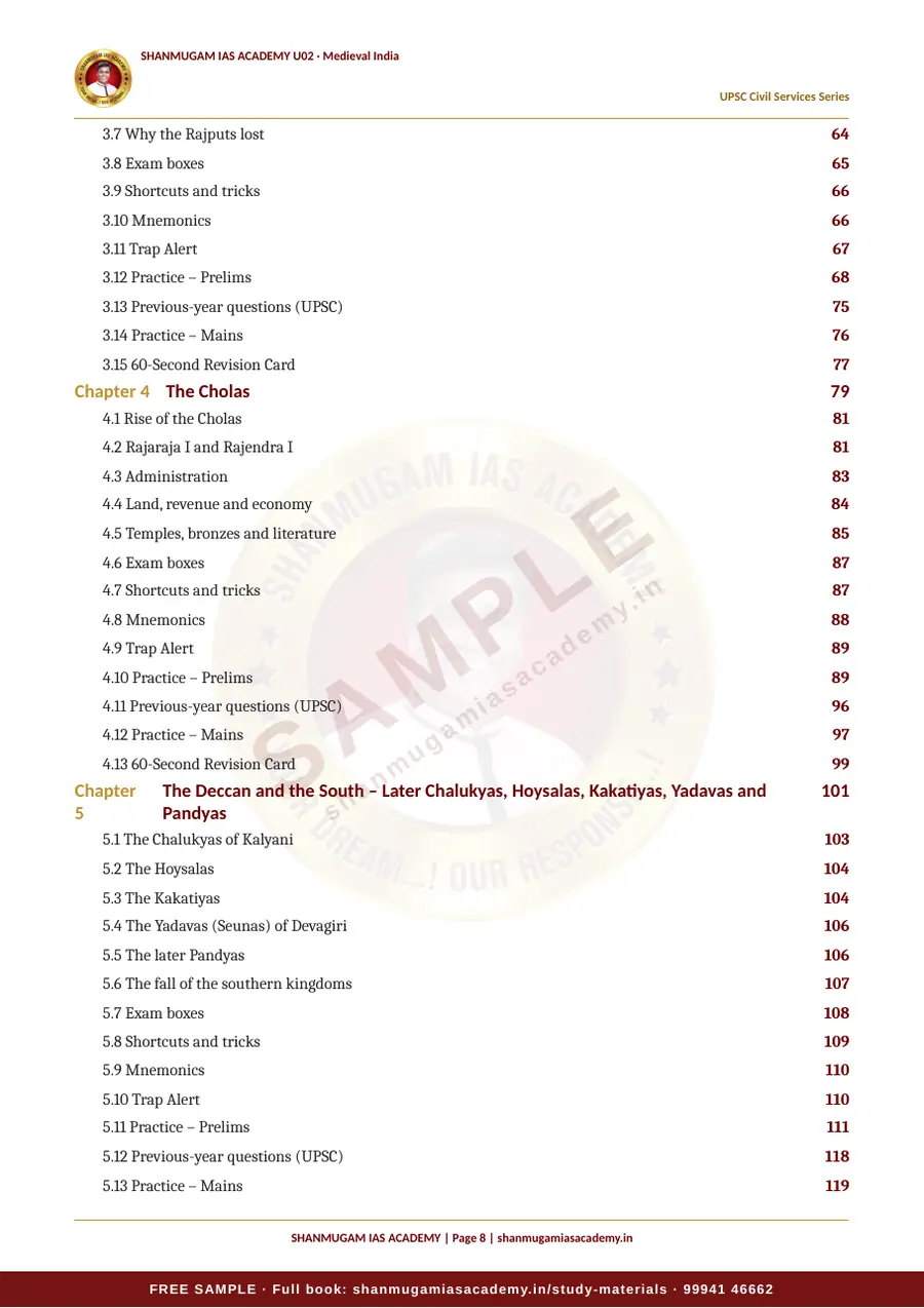 U02 · Medieval India – UPSC Civil Services (Prelims & Mains) – sample page 8