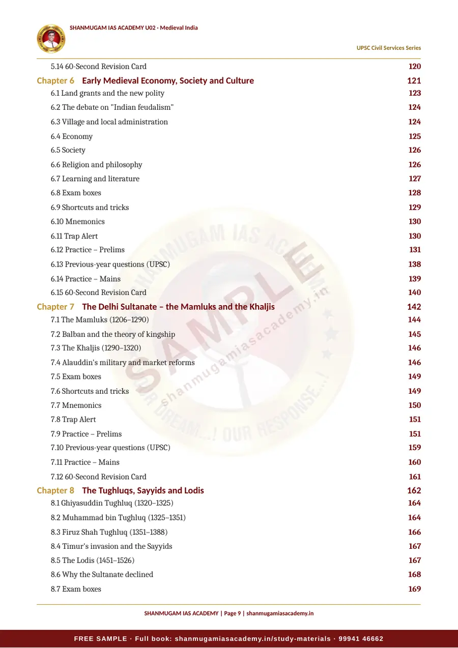 U02 · Medieval India – UPSC Civil Services (Prelims & Mains) – sample page 9