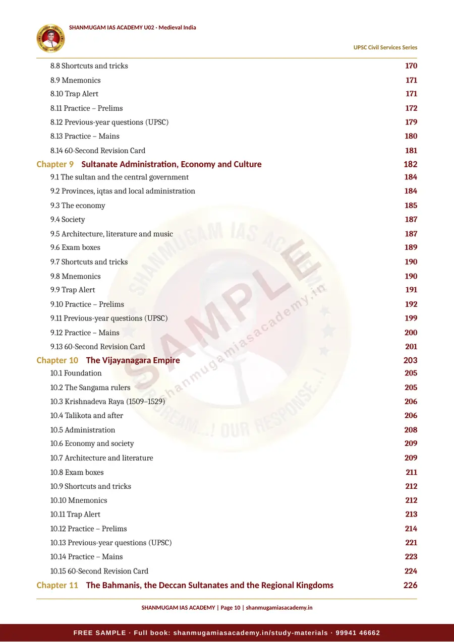U02 · Medieval India – UPSC Civil Services (Prelims & Mains) – sample page 10