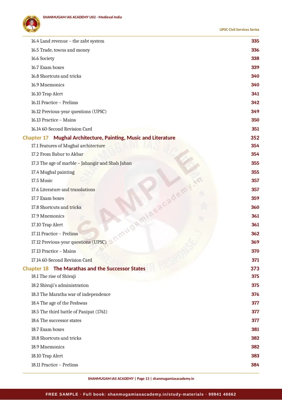 U02 · Medieval India – UPSC Civil Services (Prelims & Mains) – sample page 13
