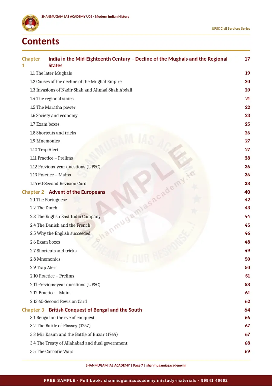U03 · Modern Indian History – UPSC Civil Services (Prelims & Mains) – sample page 7