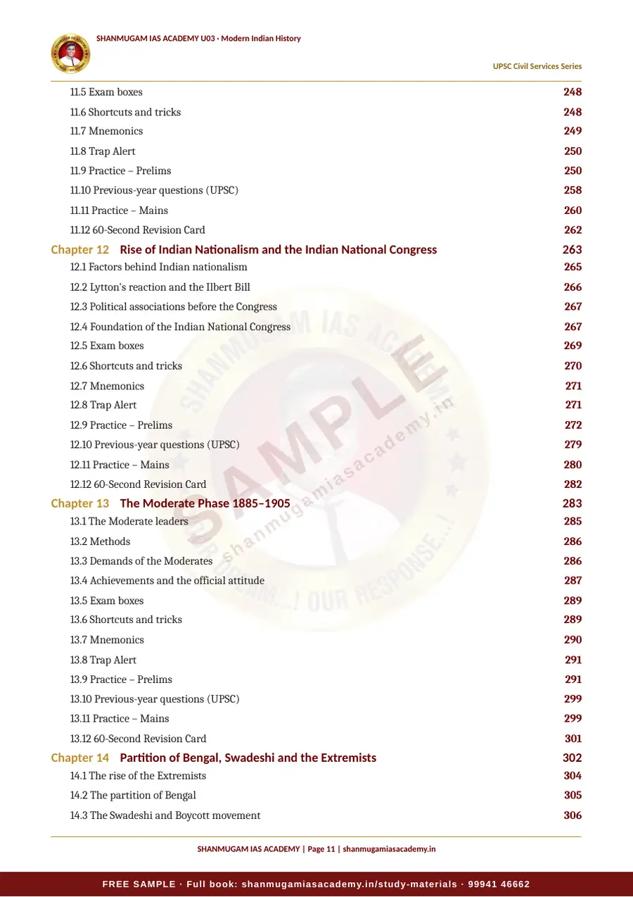 U03 · Modern Indian History – UPSC Civil Services (Prelims & Mains) – sample page 11