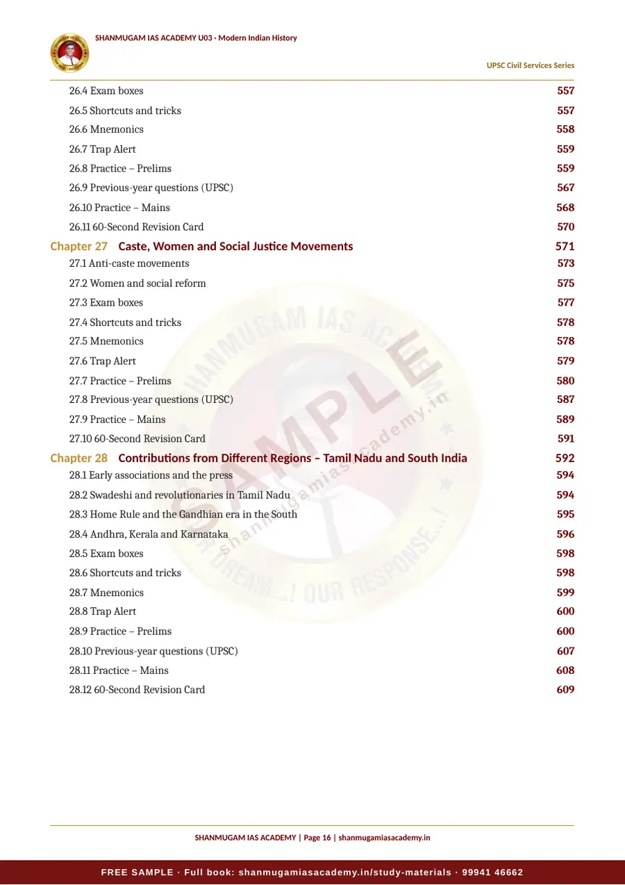 U03 · Modern Indian History – UPSC Civil Services (Prelims & Mains) – sample page 16