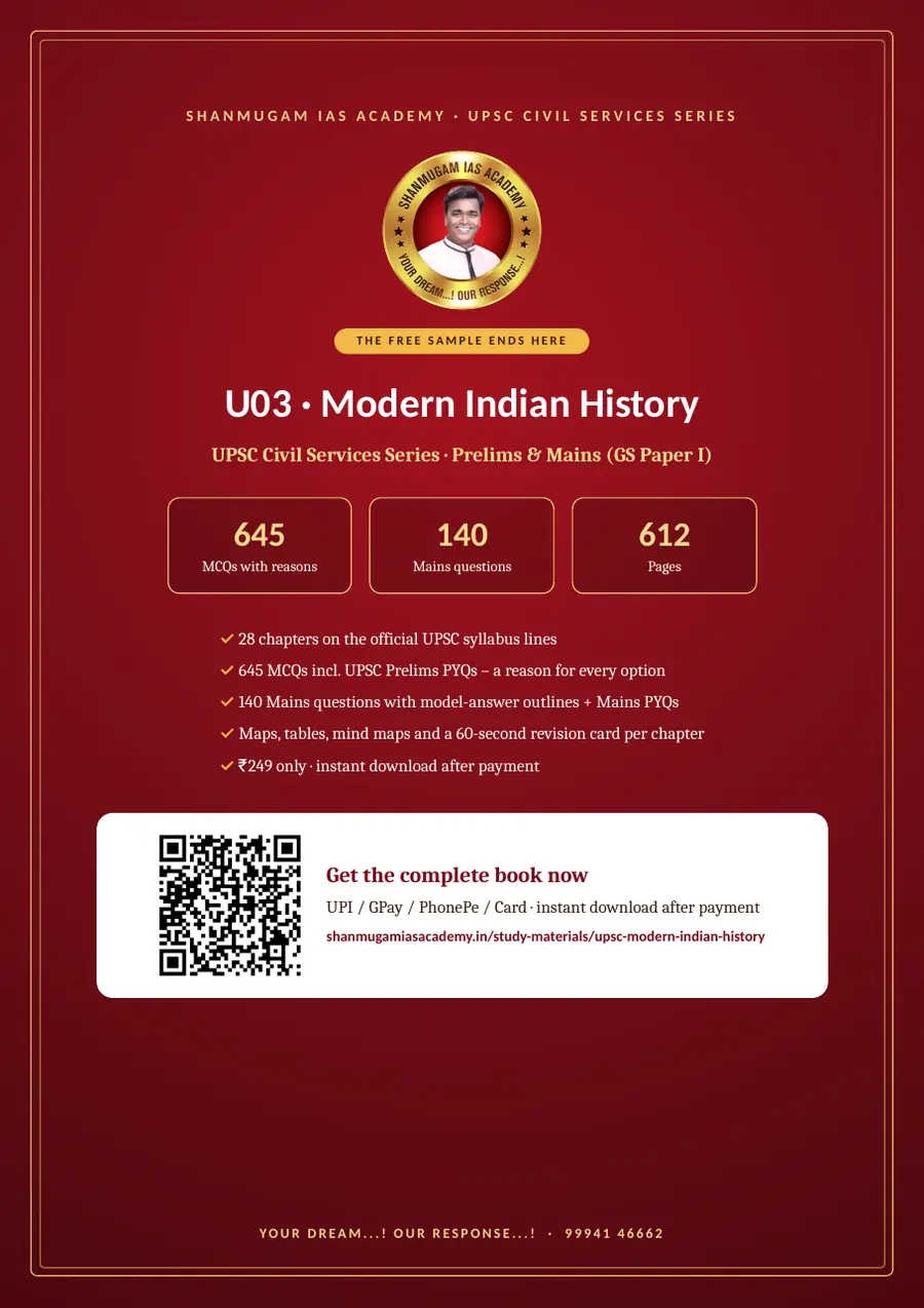U03 · Modern Indian History – UPSC Civil Services (Prelims & Mains) – sample page 26