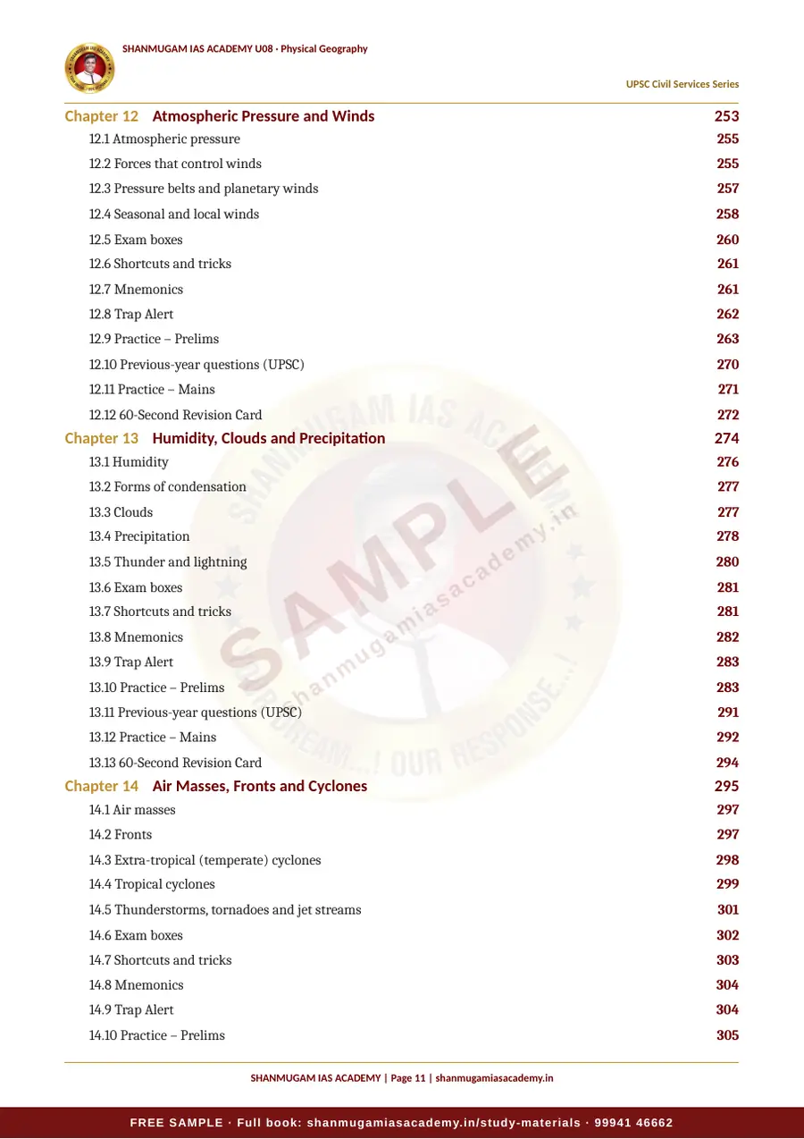 U08 · Physical Geography – UPSC Civil Services (Prelims & Mains) – sample page 11