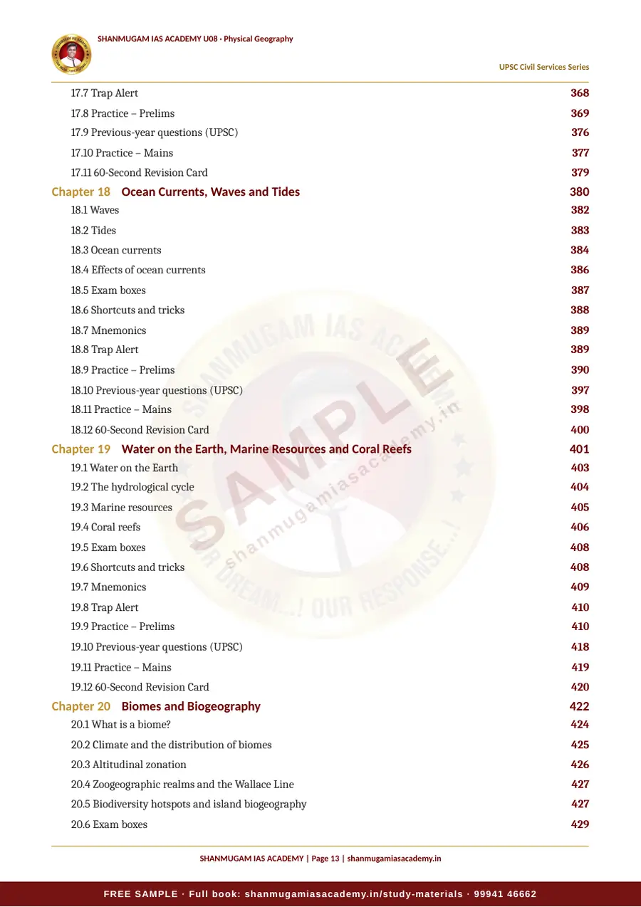 U08 · Physical Geography – UPSC Civil Services (Prelims & Mains) – sample page 13