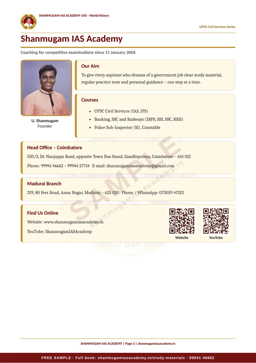 U05 · World History – UPSC Civil Services (Prelims & Mains) – sample page 3