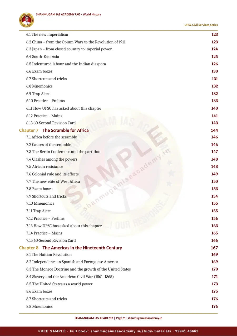 U05 · World History – UPSC Civil Services (Prelims & Mains) – sample page 9