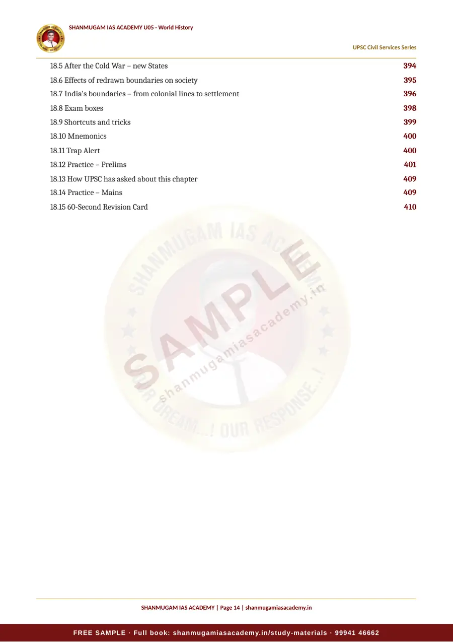 U05 · World History – UPSC Civil Services (Prelims & Mains) – sample page 14